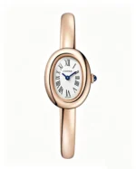 Cartier Bathtub Quartz Rose Gold White Dial Super Clone