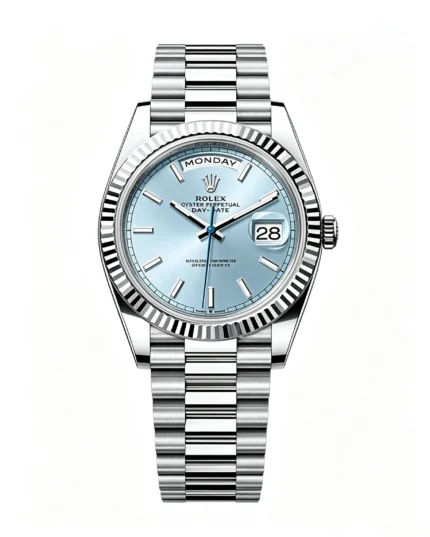 Day-Date 228236 Weighted Version with Ice 40mm Blue Dial Super Clone