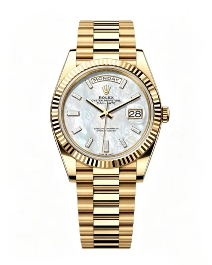Rolex Day-Date 228238 White/Mother-of-Pearl Dial 40mm Super Clone