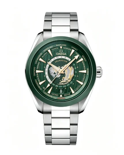 Seamaster Aqua Terra World Time Watch 43mm Green Dial Super Clone