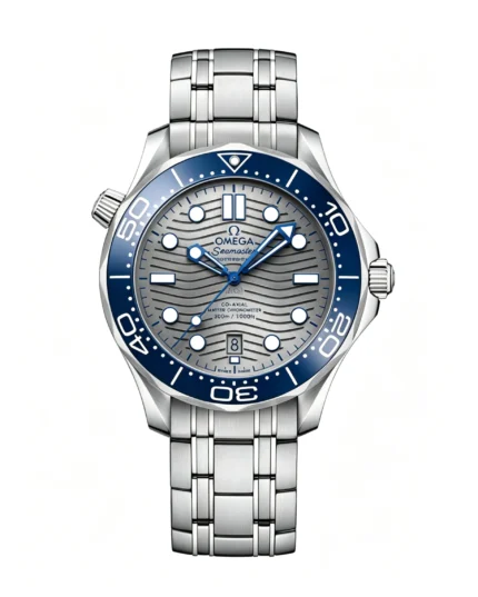 Seamaster 300m Blue Ceramic Bezel 42mm Grey Dial Super Clone
