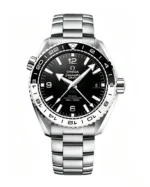 Planet Ocean 600m GMT 43.5mm Black/White Bezel Black Dial Super Clone