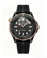 Seamaster 300m 43.5mm Rose Gold Ceramic Black Dial Super Clone