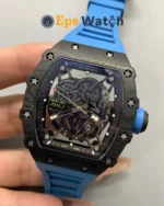 RM035-02 Best Version Skeleton Dial Blue Strap Super Clone