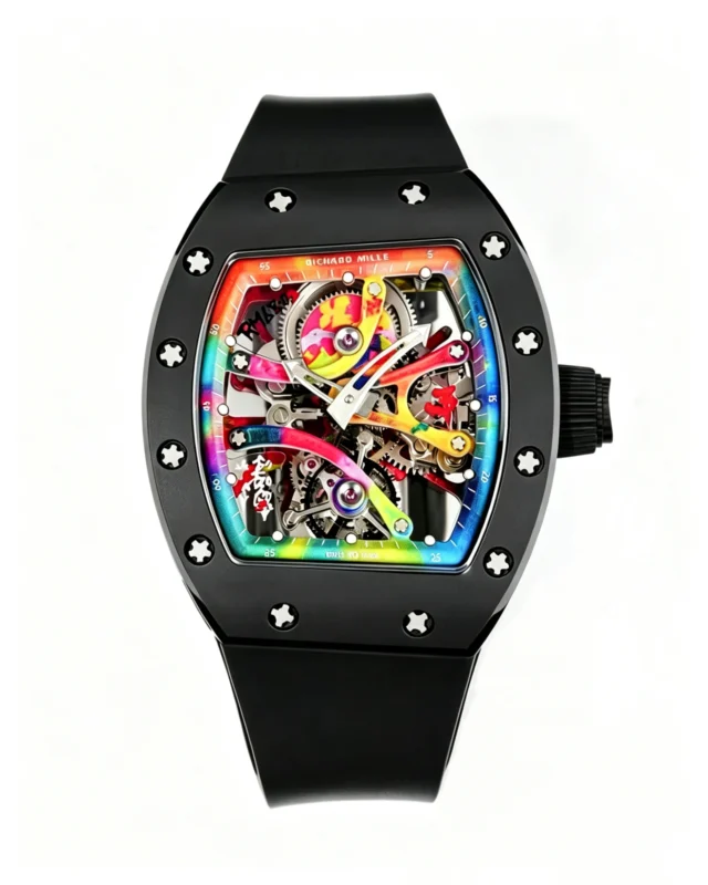 Richard Mille RM055 Gold-rimmed Skeleton Dial 43mm Super Clone