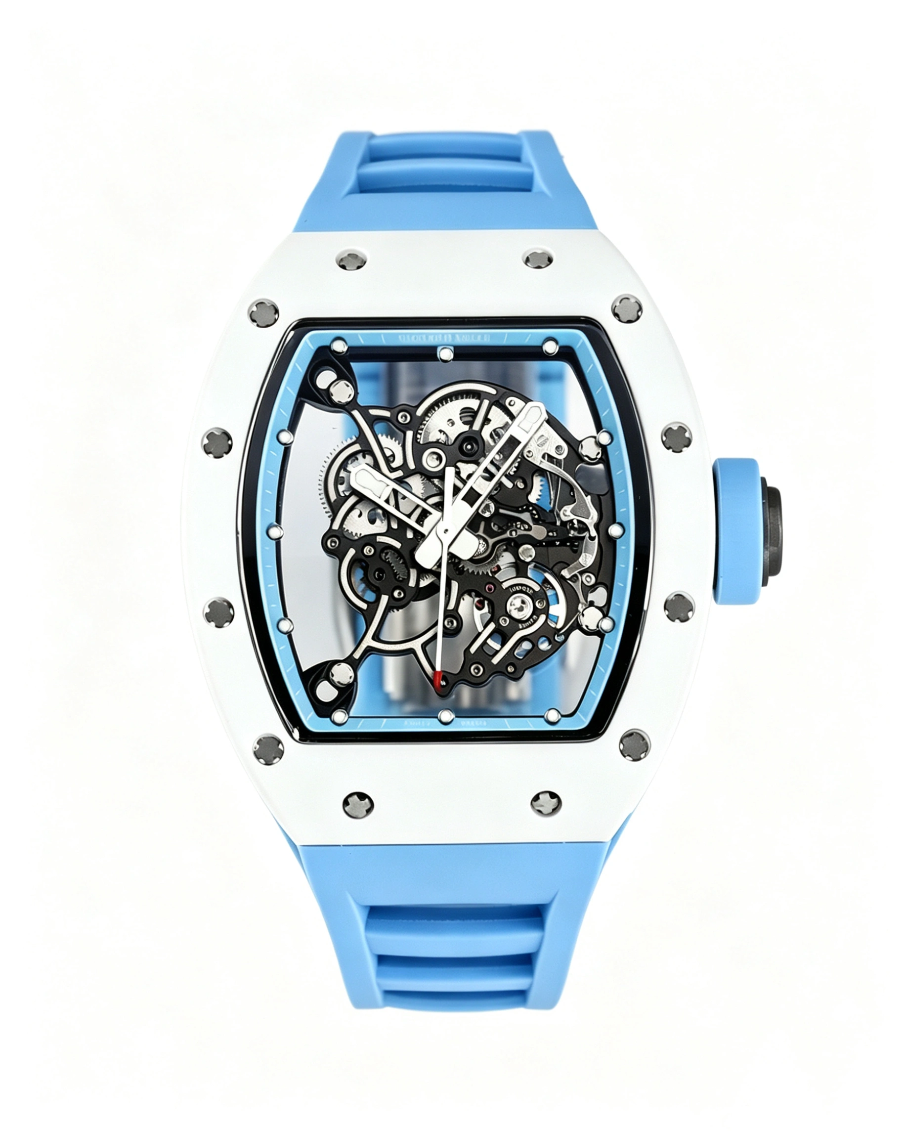 2026_06_10_03_33_16_IMG_3507 RM055 Blue Cer/RU Skeleton Dial with Blue Rubber Strap RMUL2 Super Clone