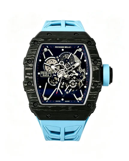 Richard Mille RM35-01 Best Version Blue Silicone Strap Super Clone
