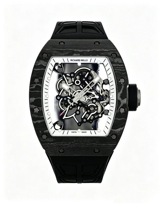 RM055 NTPT White Bezel With Black Rubber Strap RMUL2 Super Clone