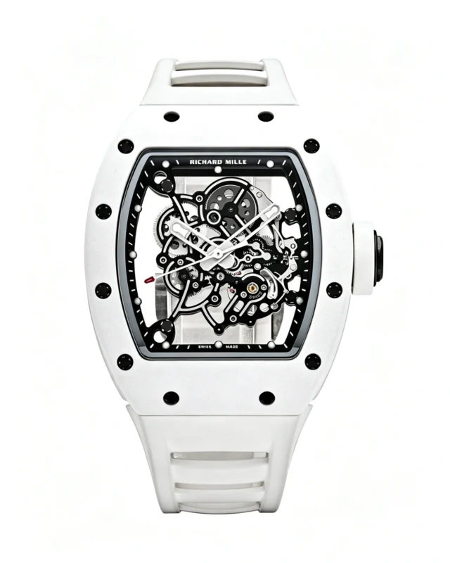 RM055 White Ceramic Skeleton Dial 43mm RMUL2 Super Clone