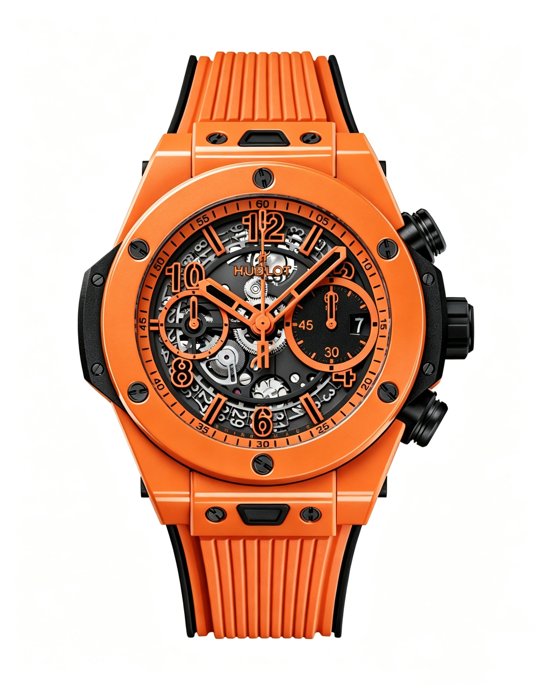 2026_06_10_04_42_20_IMG_3567 Big Bang Series Ceramic 42mm Orange Skeleton Dial Super Clone