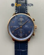 IWC Portuguese IW371614 Blue Dial Rose Gold Bezel 41mm Super Clone