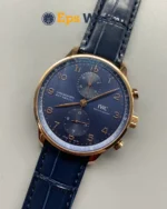 IWC Portuguese IW371614 Blue Dial Rose Gold Bezel 41mm Super Clone