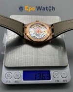 Royal Oak 15500OR Rose Gold 41mm Black Leather Strap Super Clone