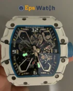 Richard Mille RM35-03 Best Version Blue Silicone Strap Super Clone
