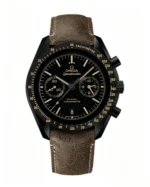 Speedmaster Best Edition 44mm Black Dial Dark Brown Strap Super Clone