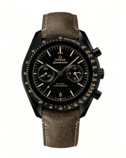 Speedmaster Best Edition 44mm Black Dial Dark Brown Strap Super Clone