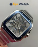 Cartier Santos Best Version 40mm Skeleton Blue Dial Super Clone