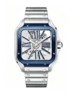 Cartier Santos Best Version 40mm Skeleton Blue Dial Super Clone