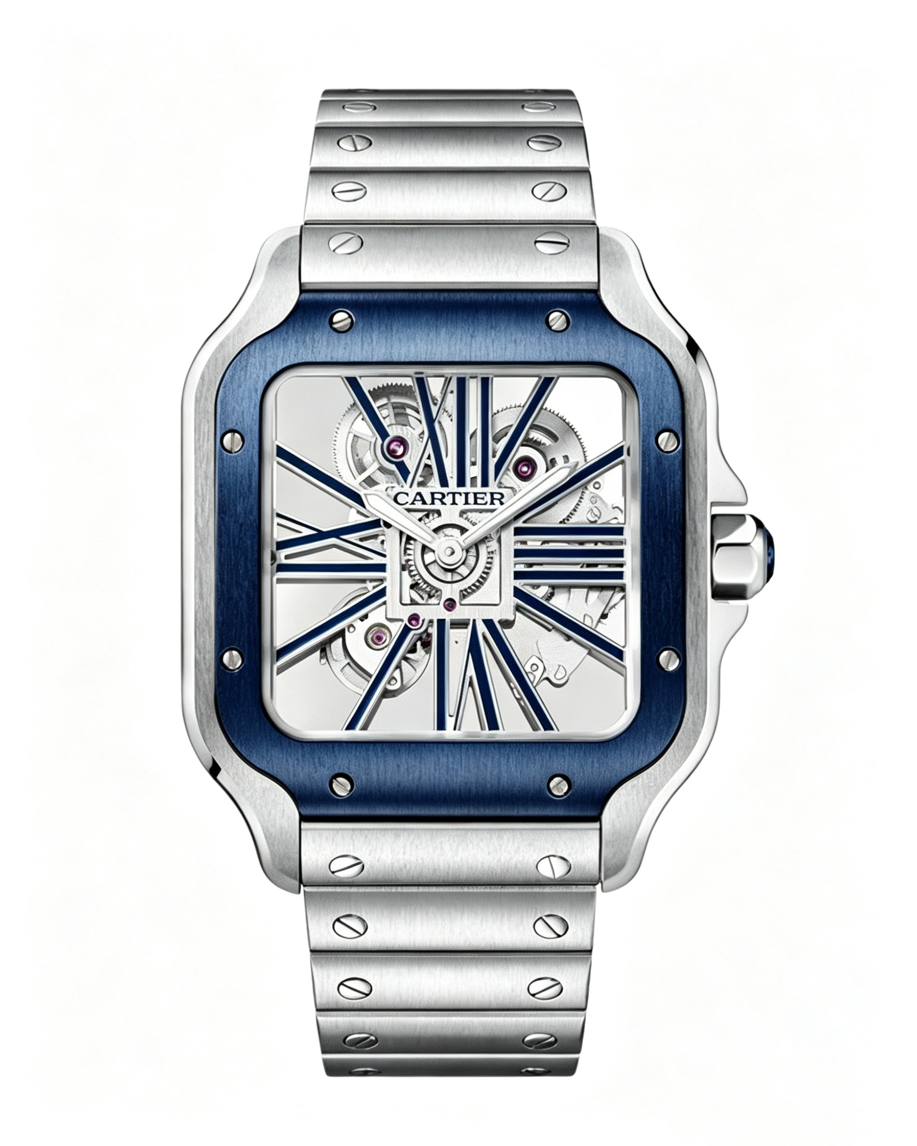 2026_06_16_01_26_55_IMG_4189 Cartier Santos Best Version 40mm Skeleton Blue Dial Super Clone