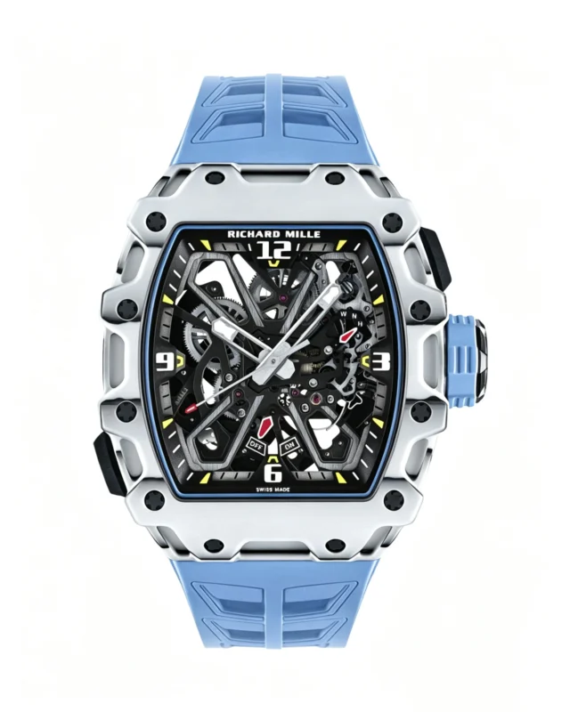 Richard Mille RM35-03 Best Version Blue Silicone Strap Super Clone