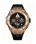 Big Bang Series Black Dial 18K Rose Gold Bezel 45mm Super Clone