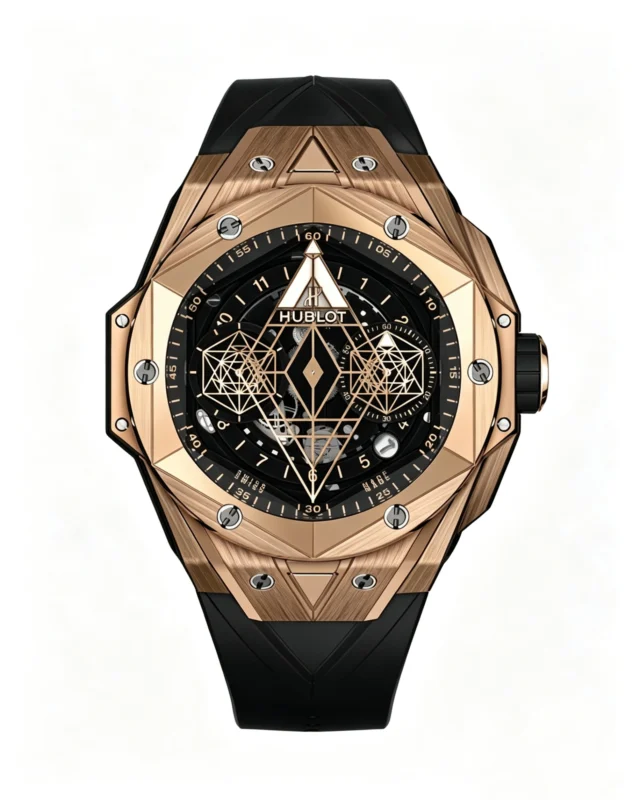 Big Bang Series Black Dial 18K Rose Gold Bezel 45mm Super Clone